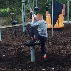 Mitchell, 9 yo (July 2015) drilling for gas?