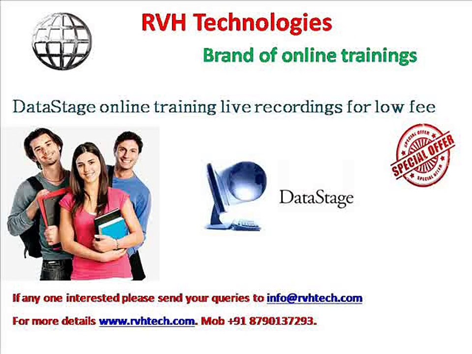 Datastage online training live recordings for low fee