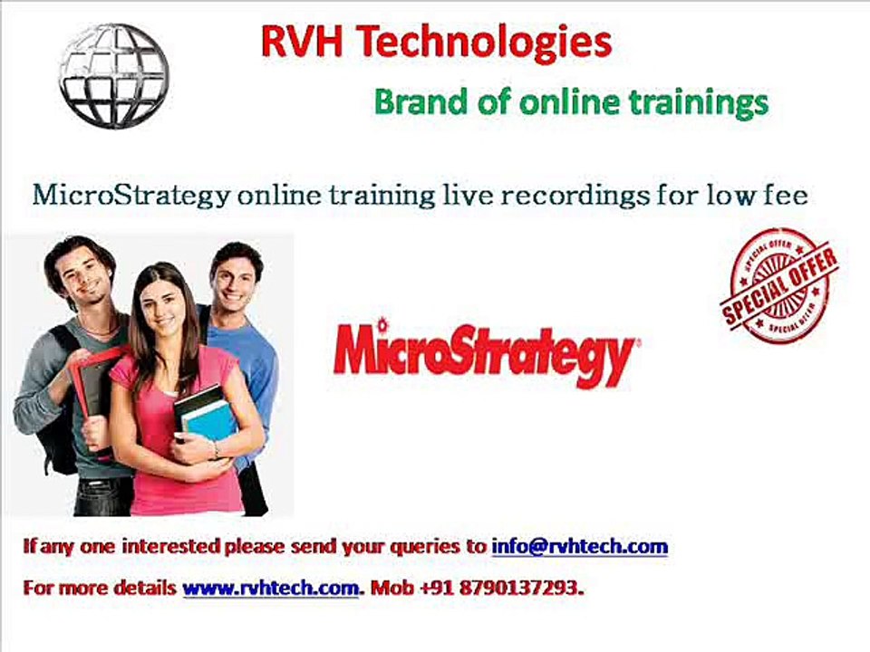 Microstrategy online training live recordings for low fee