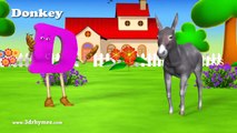 KZKCARTOON TV-Learn Letter D Song- 3d animation - Nursery Rhymes - Kids Rhymes - 3d Rhymes - for Children