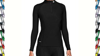 Skins A200 Thermal Long Sleeve MckNeck w zip Women's Compression Top - Black/Black S