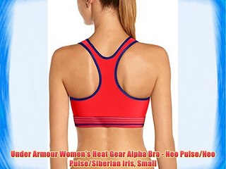 Under Armour Women's Heat Gear Alpha Bra - Neo Pulse/Neo Pulse/Siberian Iris Small