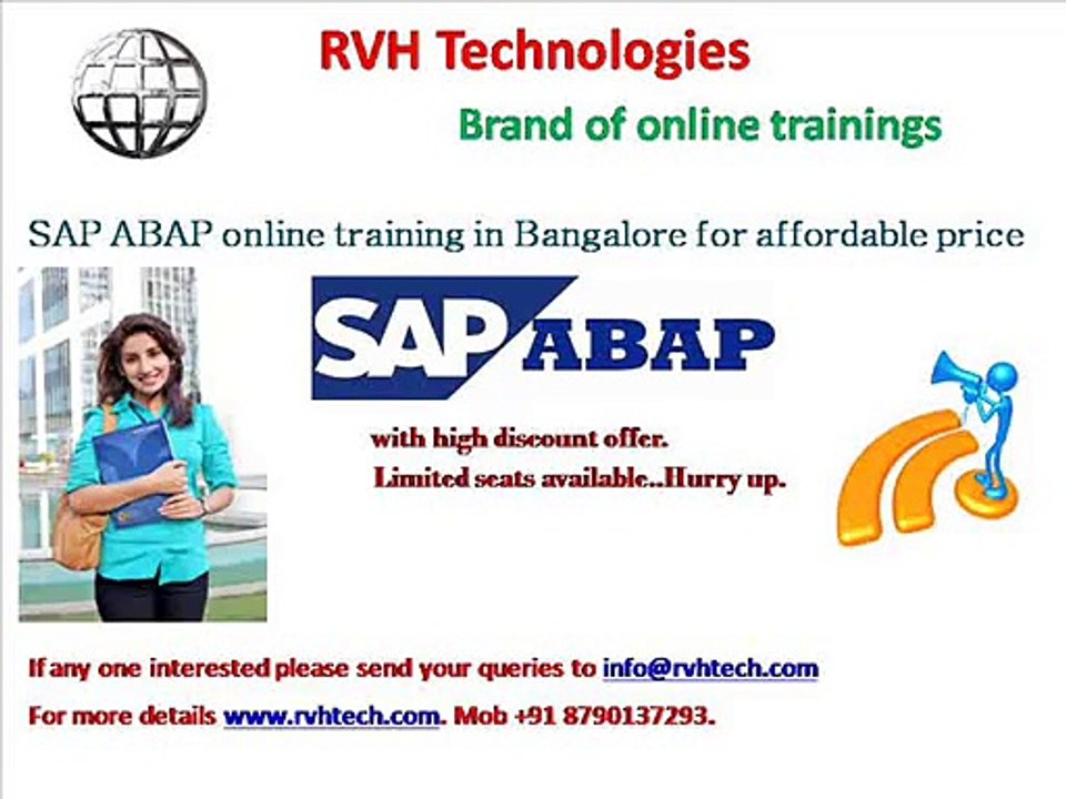 SAP ABAP online training in banglore for affordable price