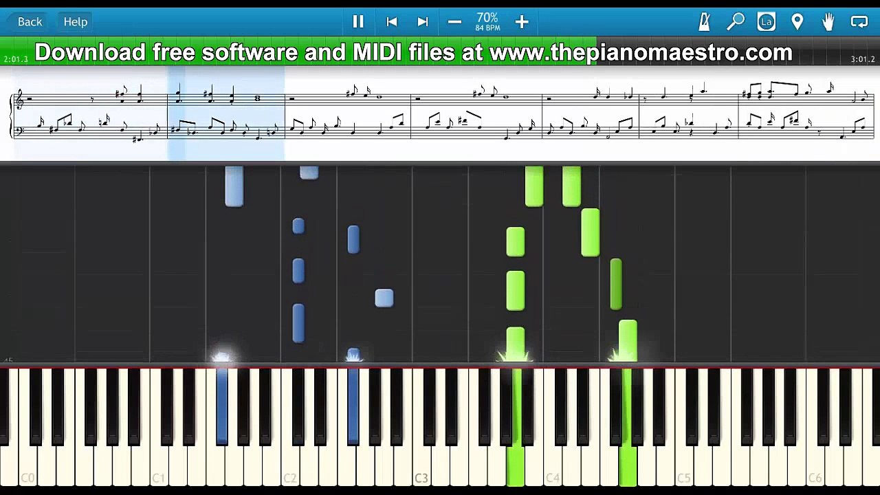 Johann Pachelbel Pachelbels Canon in piano lesson piano tutorial (slow)