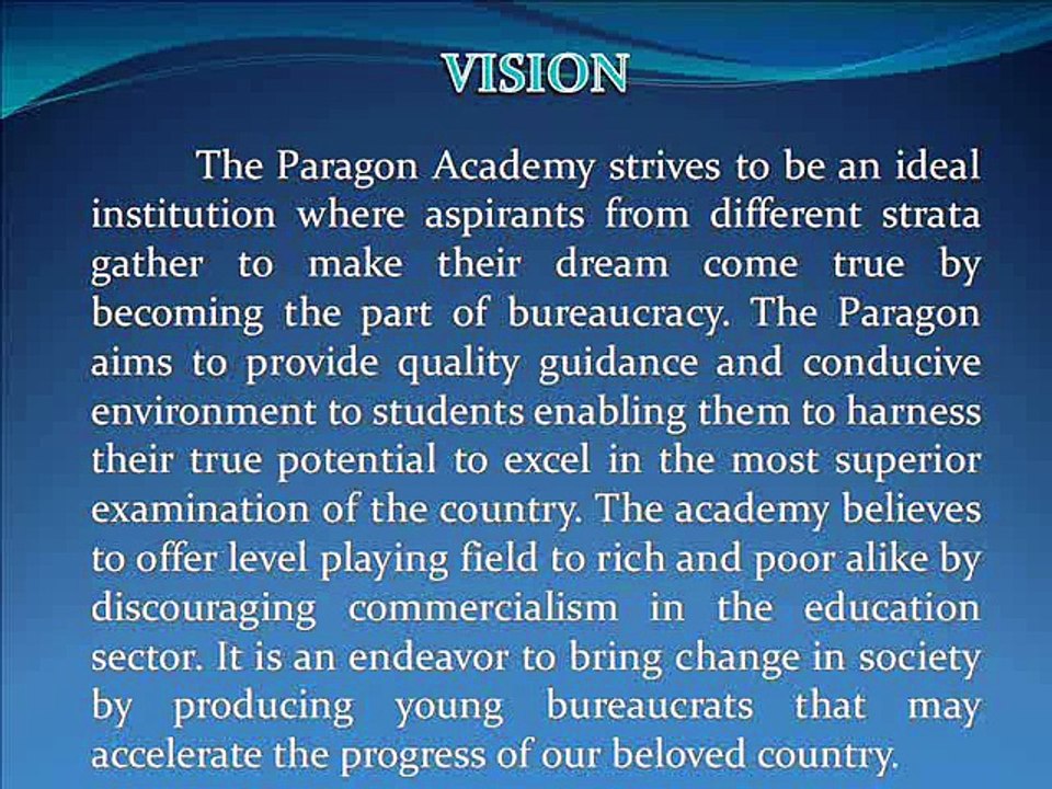 THE PARAGON ACADEMY