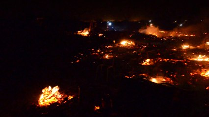 Feu de la jungle de Calais dans la nuit du 13 au 14 novembre 2015