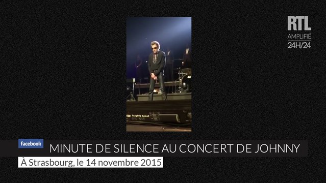 Johnny Hallyday réclame une minute de silence lors de son concert à Strasbourg en hommage aux victimes des attentats de Paris