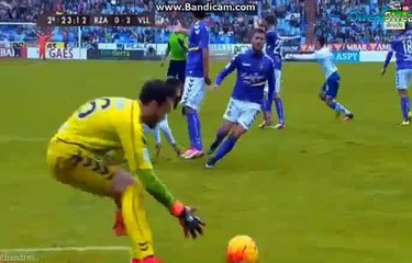 Manu del Moral Dives For Penalty ZARAGOZA 0 2 VALLADOID Segunda Division 15.11.2015 HD