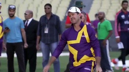 Cricket legends try baseball