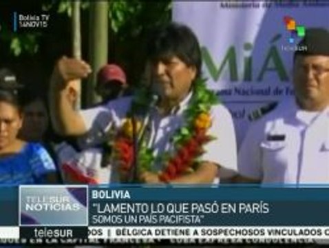 Evo Morales lamenta atentados terroristas en París