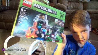 HobbySpider Minecraft Lego Kit! Build Progress + Play HobbyKidsVids