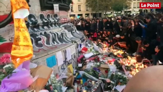 Paris- Rassemblements impromptus sur la place de la République