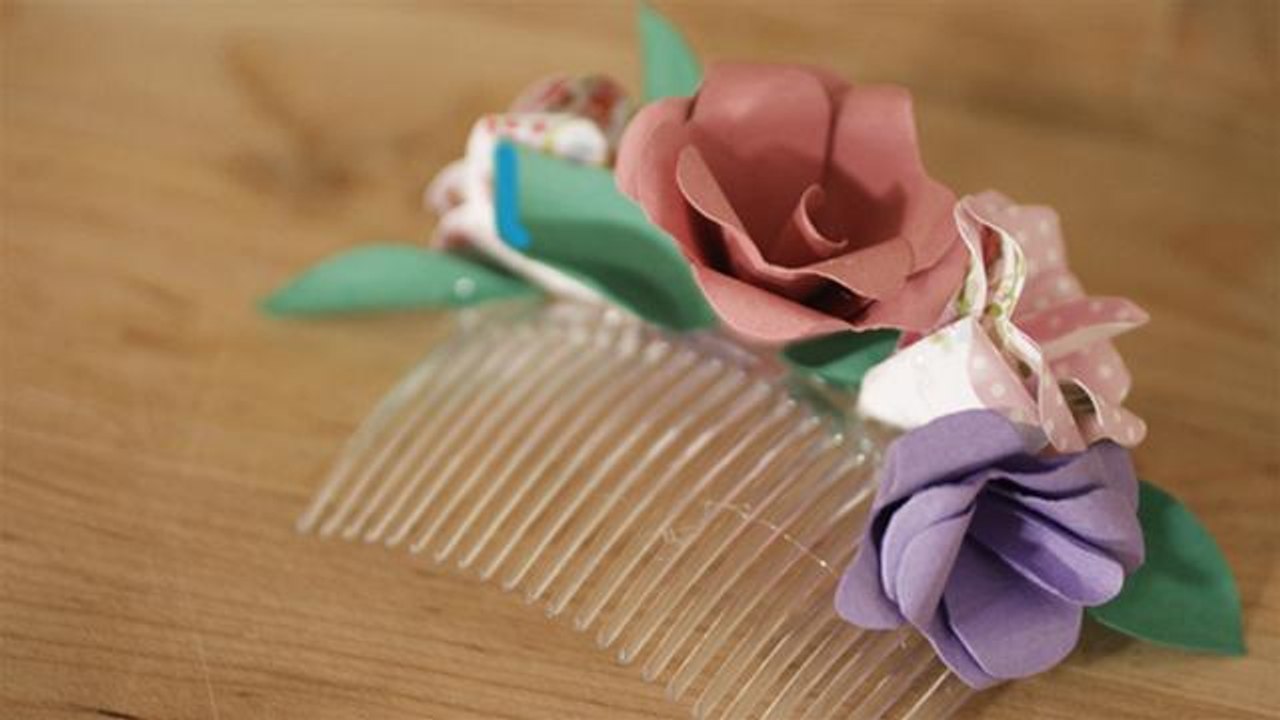 How To Make A Bridesmaid Paper Flower Hairpiece
