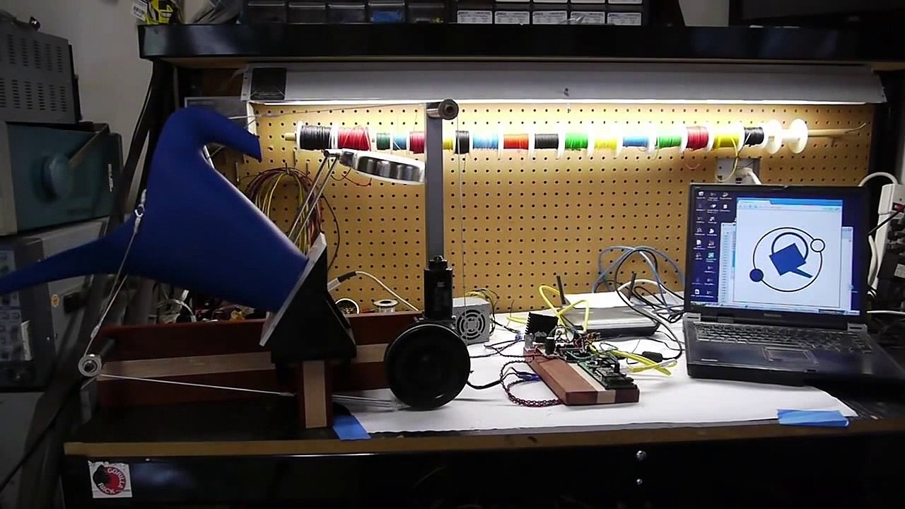 Web-controlled watering can with siteplayer and arduino