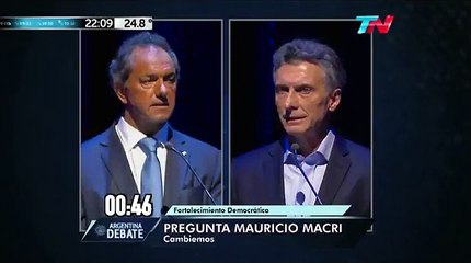 Macri debate sobre Venezuela durante debate presidencial