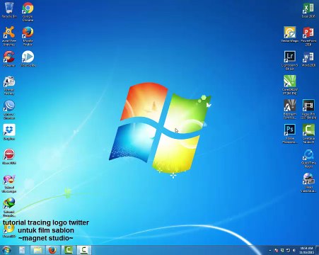 how to tracing logo twiter for movie scren sparation in corel draw x7