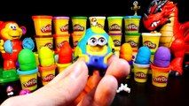 20 Surprise Eggs Play Doh Kinder Surprise Egg Toys Disney Cars Angry Birds Despicable Me S