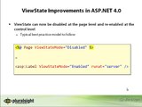 ASP.NET 4.0 New Features ViewState Improvements dot net C#