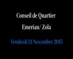 Conseil de Quartier Emeriau/ Zola du Vendredi 13 Novembre 2015