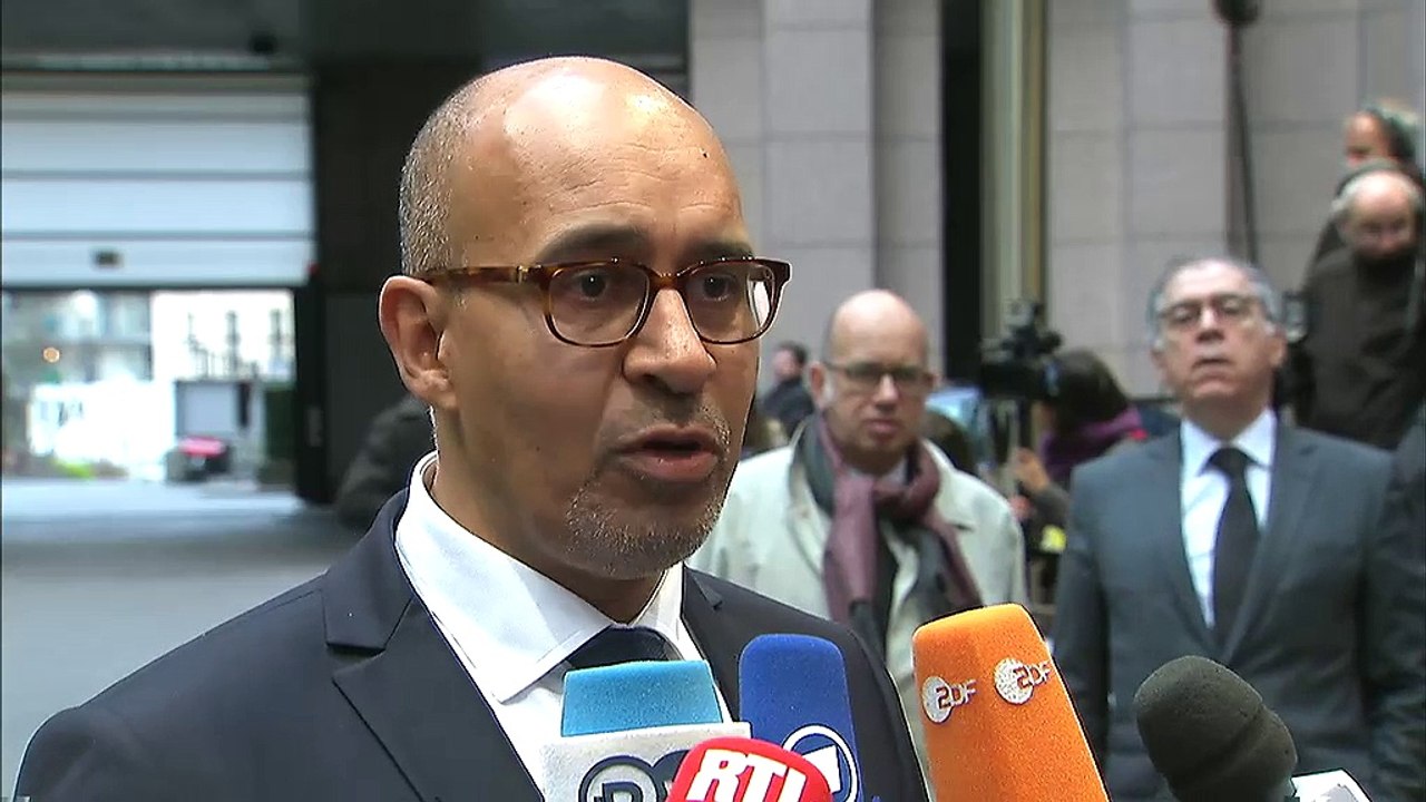 Attaques à Paris : arrivée et déclaration d'Harlem Désir au Conseil Affaires étrangères de l'UE