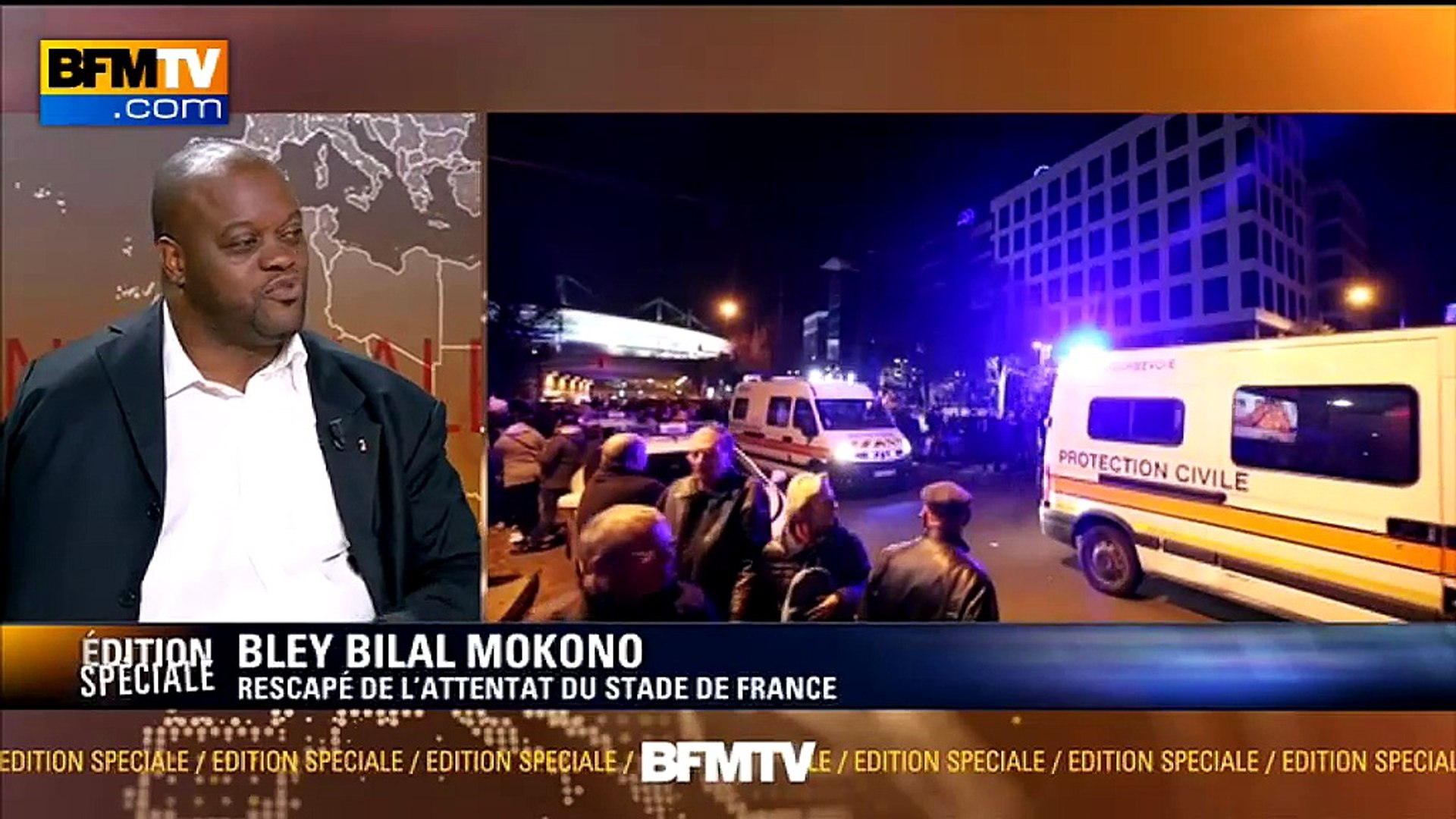 Attentats du 13 novembre: un rescapé du Stade de France témoigne de  l'explosion du kamikaze - Vidéo Dailymotion