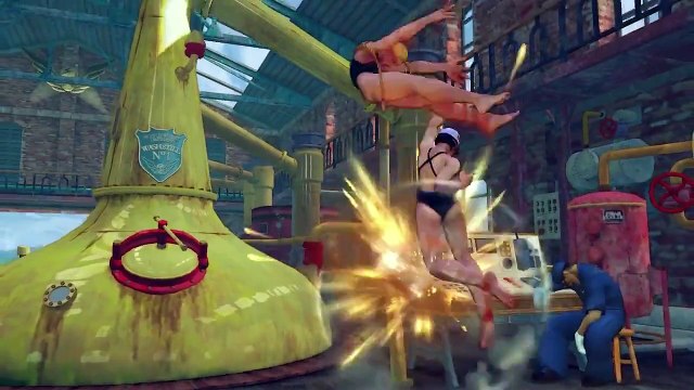 (60fps) Sakura vs Cammy Sexy USF4 Omega Mode Bikini Mod Fight