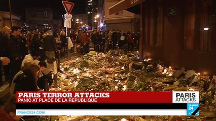 Paris Attacks- Full scale panic at place de la République caused by firecrackers