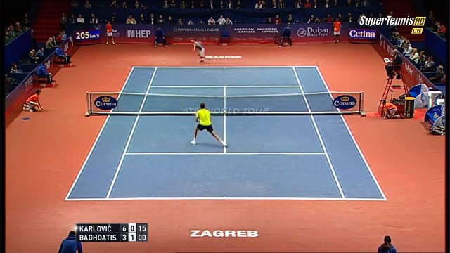 Ivo Karlovic vs Marcos Baghdatis Zagreb Indoor 2015 2nd Round Highlights HD