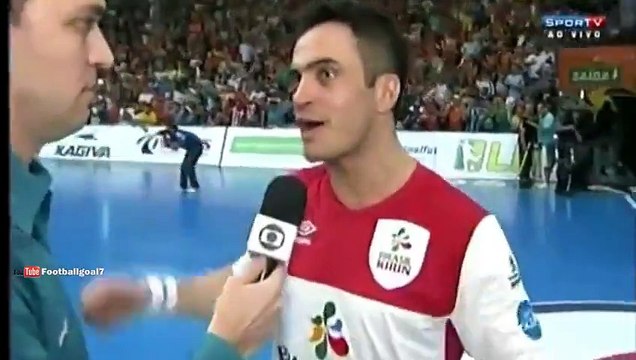 Disgusting- Brazilian futsal legend Falcao spits at a supporter during a game