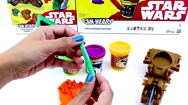 PLAY DOH Star Wars Mission on Endor Can-Heads playset Playdough Battles toys