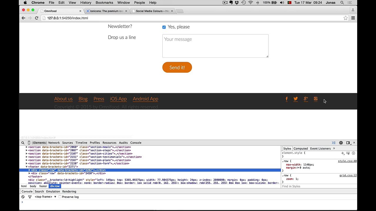 48 Building the footer - Part 2