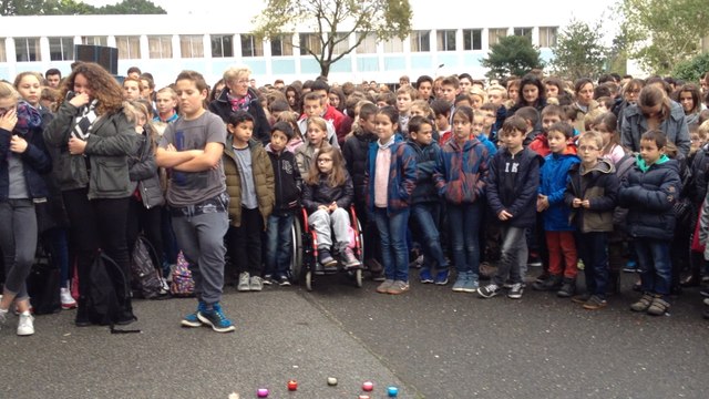 Attentats : 3200 élèves se recueillent à la Croix-Rouge