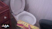 Saran Wrap Toilet Prank