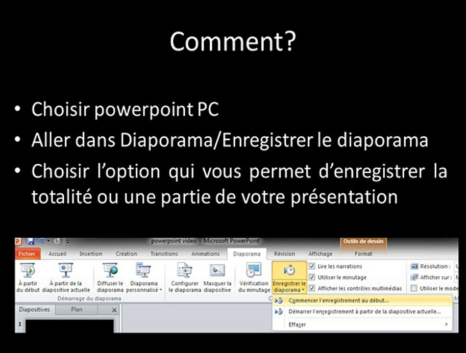 Powerpoint vers video
