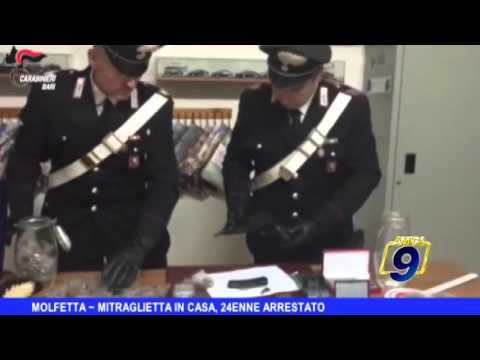 MOLFETTA | Mitraglietta in casa, 24enne arrestato