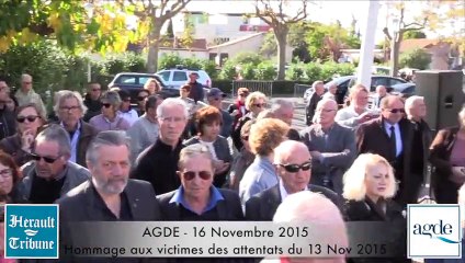 AGDE - 2015 - HOMMAGE AUX VICTIMES DU 13 NOV 2015