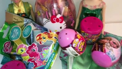 Download Video: Hello Kitty Eraseez Blind Bags Glitzi Globes Egg Surprise MLP Fashems Series 2