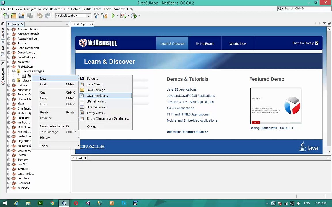 Frist GUI Application In Java.