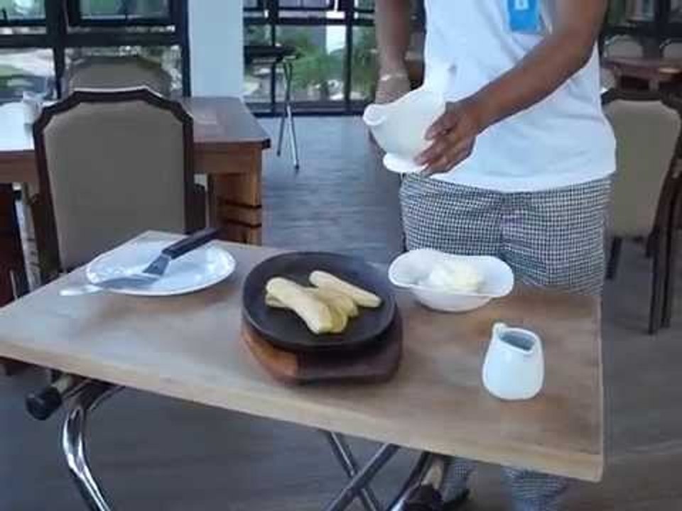 Infinity Resort's Flaming Dessert