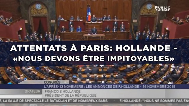 Attentats à Paris: Hollande - «Nous devons être impitoyables»