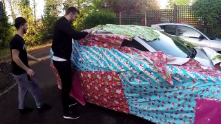 WRAPPING PAPER CAR PRANK
