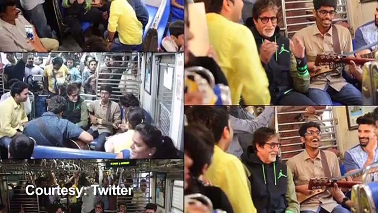 Watch_ Amitabh Bachchan Sings In Local Train For Charity