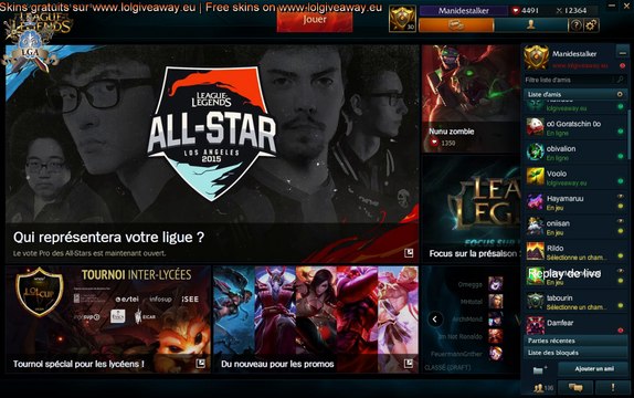 LolGiveAway Live (REPLAY) (2015-11-16 20:29:23 - 2015-11-16 20:30:29)