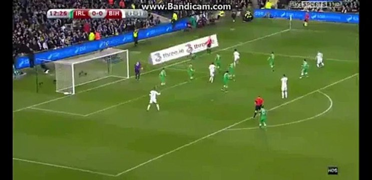 Miralem Pjanic Incredible Miss - Republic Ireland vs Bosnia & Herzegovina - 16-11-2015