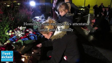 Hommage aux victimes des attentats à Romilly