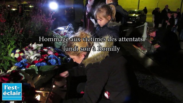 Hommage aux victimes des attentats à Romilly