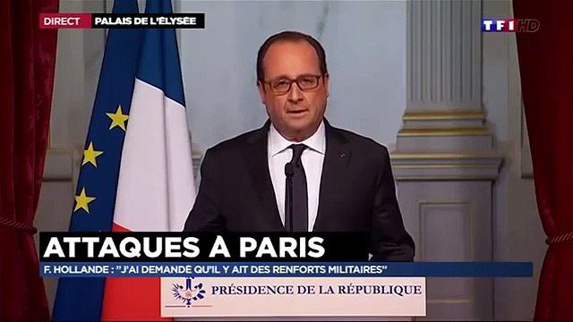 Attentats Paris Discours de François Hollande 13 Novembre 2015