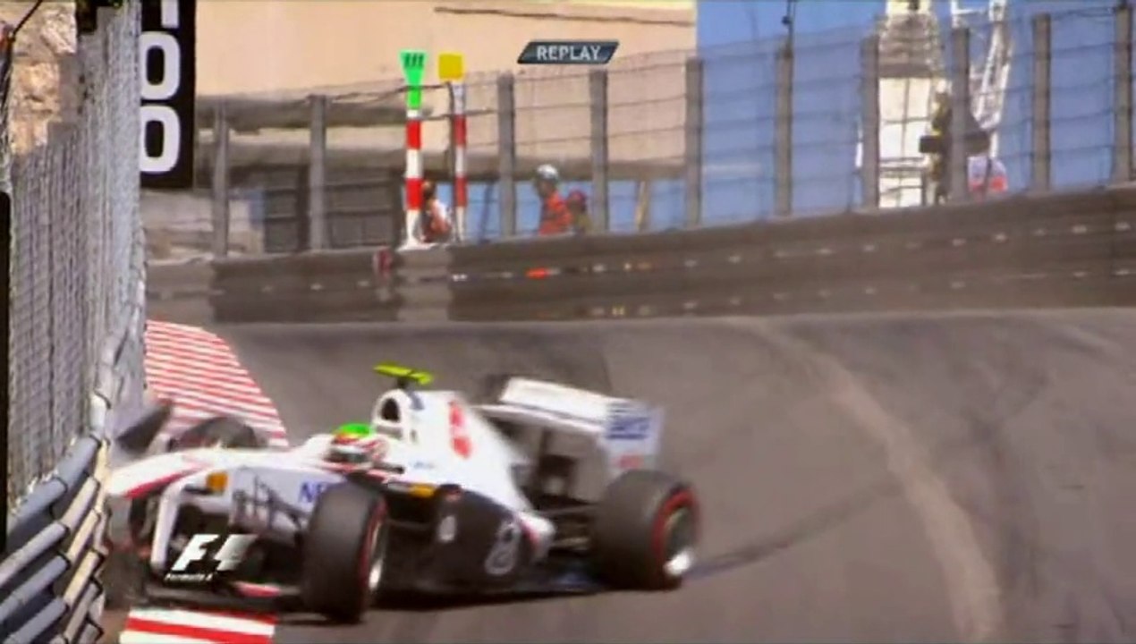Perez Crash in Monaco Qualifying 2011