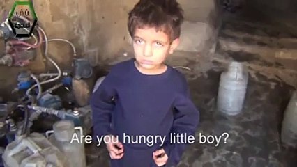 syrian boy compelled to eat grass