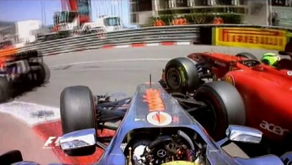 Massa and Hamilton Crash in Monaco 2011
